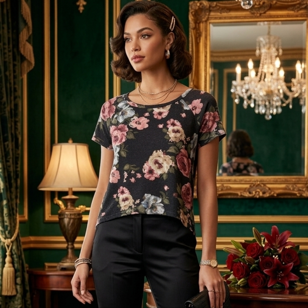 🎀Elegant Flower Shirt